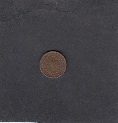 Beschrijving: 1/2 Cent WILHELMINA